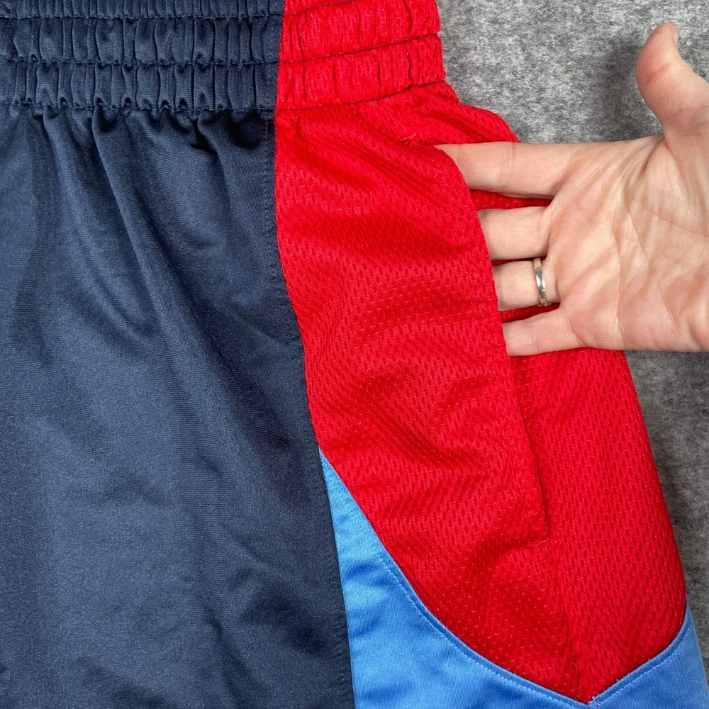 Jordan Basketball Shorts Mens L Navy Red Blue Colorblock Athletic 404309-455